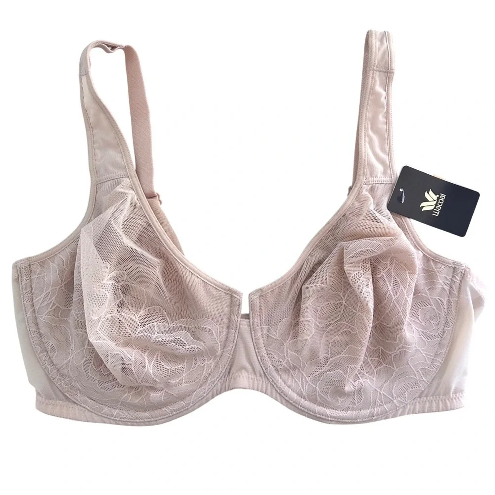 Wacoal Stark Beauty Underwire Bra Women 38DD Nude Lace Seamless NWT